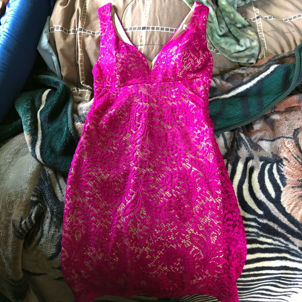 Pink summer evening dress